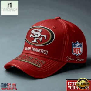 NFL San Francisco 49ers Football Team Personalized All Over Print Cap