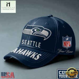 NFL Seattle Seahawks Football Team Personalized All Over Print Cap