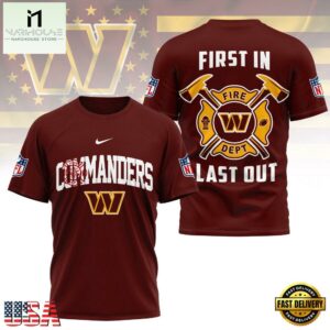 NFL Washington Commanders 2025 Fire Dept Unisex 3D Shirt