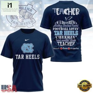 North Carolina Tar Heels Teacher Teach Love Inspire All Over Print Shirt