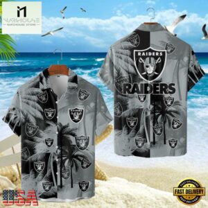 Oakland Raiders Hawaiian Shirt, NFL Resort wear