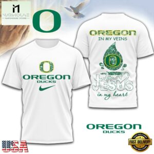 Oregon Ducks In My Heart Unissex 3D Shirt