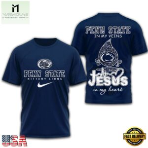 Penn State Nittany Lions Jesus In My Heart All Over Print Shirt