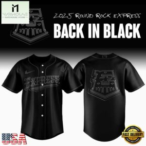 Round Rock Express MLB Back In Black Baseball Jersey For Fans