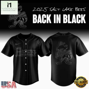 Salt Lake Bees MLB Back In Black Baseball Jersey For Fans
