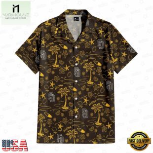 San Diego Padres Circle Aloha Paradise Summer Hawaiian Shirt