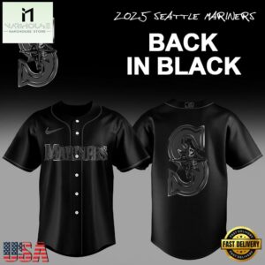 Seattle Mariners MLB Back In Black Baseball Jersey For Fans