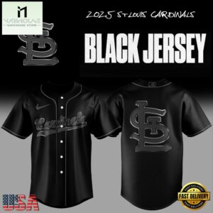 St. Louis Cardinals MLB Back In Black Baseball Jersey For Fans