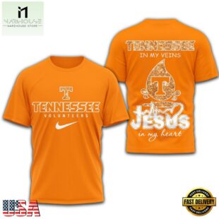 Tennessee Volunteers Jesus In My Heart All Over Print Shirt