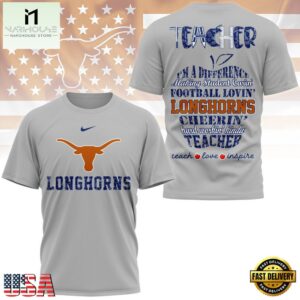 Texas Longhorns Teacher Pride 2025 Unisex 3D Shirt