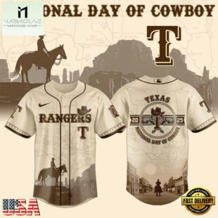 Texas Rangers MLB x National Day Of Cowboy Baseball Jersey For Fans