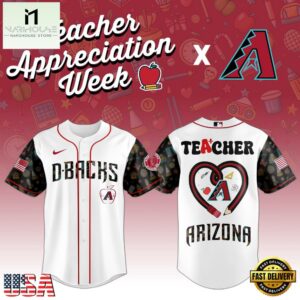 Arizona Diamondbacks MLB X Teacher Appreciation Week Baseball Jersey Shirt