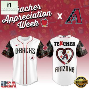 Arizona Diamondbacks MLB X Teacher Appreciation Week Baseball Jersey Shirt