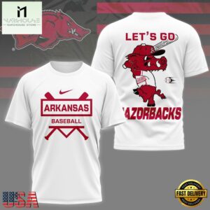 Arkansas Razorbacks NCAA Baseball 3D Shirt