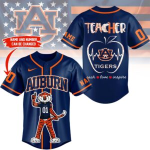 Auburn Tigers Mascot Teacher Appreciation Month Baseball Jersey