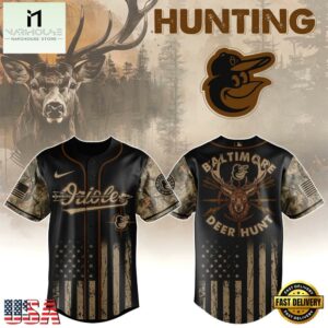 Baltimore Orioles MLB x Deer Hunting Baseball Jersey Shirt