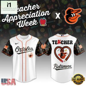Baltimore Orioles MLB X Teacher Appreciation Week Baseball Jersey Shirt