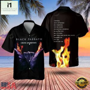 Black Sabbath Cross Purposes Fire & Wings Hawaiian Shirt