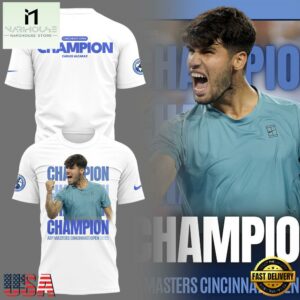Carlos Alcaraz Tennis Champion Cincinnati Open 2025 Graphic 3D T Shirt