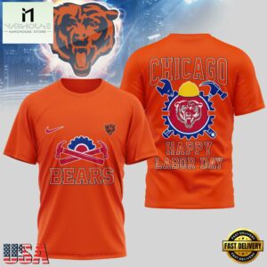 Chicago Bears NFL Happy Labor Day 2025 Uniesx 3D Shirt