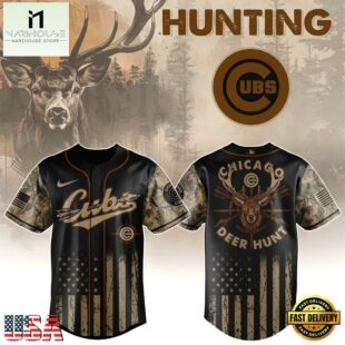 Chicago Cubs MLB x Deer Hunting Baseball Jersey Shirt