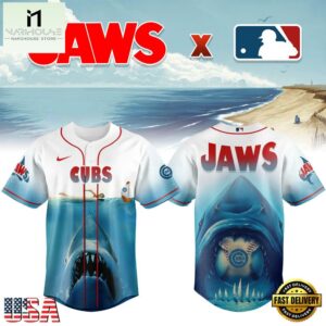 Chicago Cubs MLB x JAWS Baseball Jersey Shirt For Fans