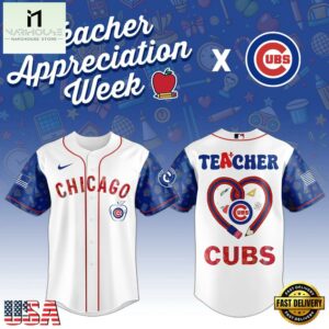 Chicago Cubs MLB X Teacher Appreciation Week Baseball Jersey Shirt
