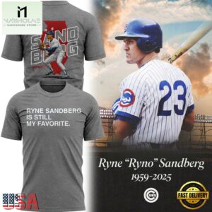 Chicago Cubs Ryne Sandberg Forever Grey T Shirt