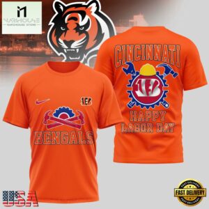 Cincinnati Bengals NFL Happy Labor Day 2025 Uniesx 3D Shirt