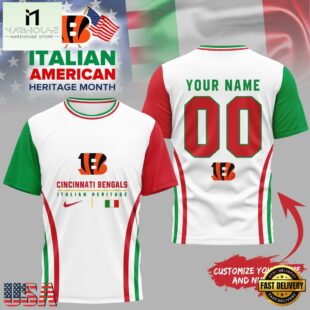 Cincinnati Bengals NFL Italian American Heritage Month 3D Shirt