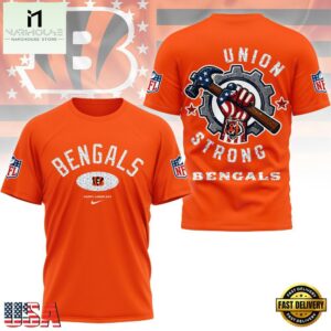 Cincinnati Bengals Union Strong Labor Day All Over Print Shirt