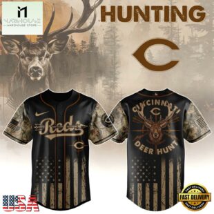 Cincinnati Reds MLB x Deer Hunting Baseball Jersey Shirt
