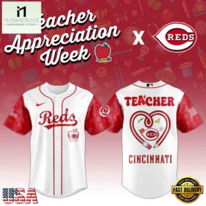 Cincinnati Reds MLB X Teacher Appreciation Week Baseball Jersey Shirt