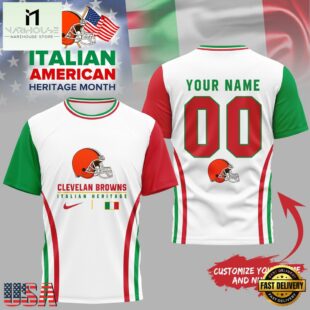 Cleveland Browns NFL Italian American Heritage Month 3D Shirt