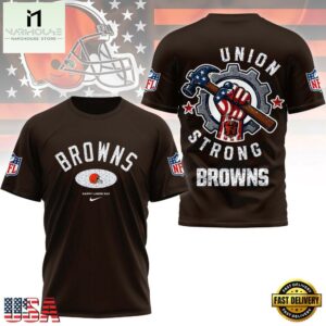 Cleveland Browns Union Strong Labor Day All Over Print Shirt