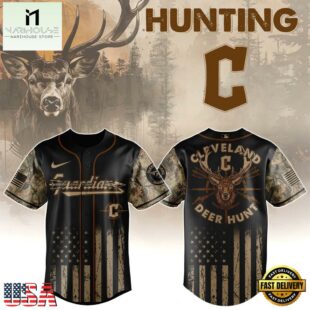 Cleveland Guardians MLB x Deer Hunting Baseball Jersey Shirt