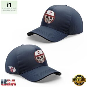 Cleveland Guardians NOCHE LATINA Skull Logo Baseball Cap