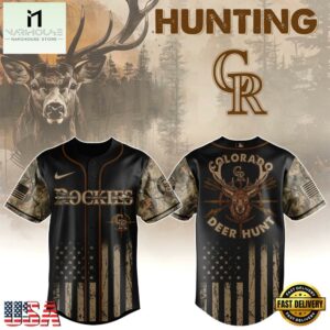 Colorado Rockies MLB x Deer Hunting Baseball Jersey Shirt