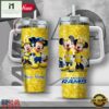 Custom Name NFL Los Angeles Rams Mickey Minnie Couple Tumbler 40Oz With Handle