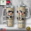 Custom Name NFL New Orleans Saints Mickey Minnie Couple Tumbler 40Oz With Handle