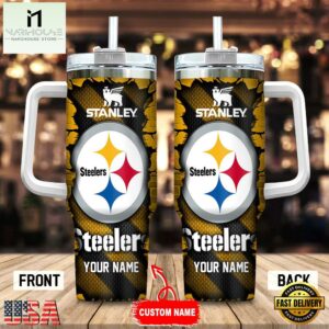 Custom Name Pittsburgh Steelers Stainless Steel Tumbler 40Oz For Fans
