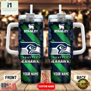Custom Name Seattle Seahawks Stainless Steel Tumbler 40Oz For Fans