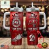 Custom Name Tampa Bay Buccaneers NFL Metal Style Stainless Steel Tumbler 40Oz