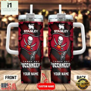 Custom Name Tampa Bay Buccaneers Stainless Steel Tumbler 40Oz For Fans