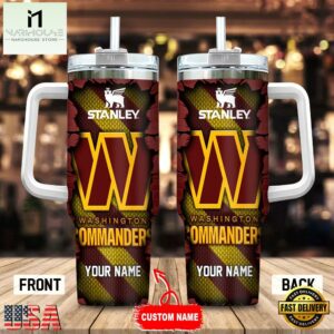 Custom Name Washington Commanders Stainless Steel Tumbler 40Oz For Fans