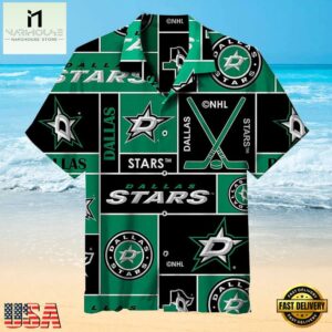 Dallas Stars Classic Logo Summer Hawaiian Shirt