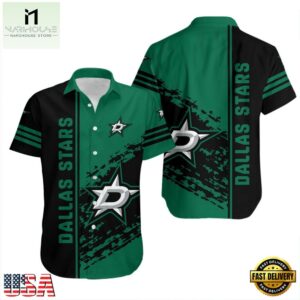 Dallas Stars Dynamic Stripe Summer Hawaiian Shirt