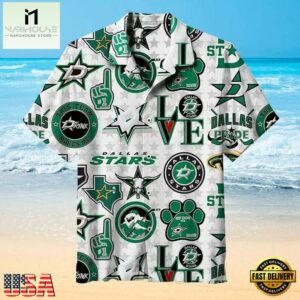 Dallas Stars Pride Collage Summer Hawaiian Shirt