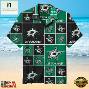 Dallas Stars Texas Pride Grid Summer Hawaiian Shirt