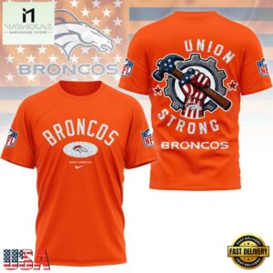 Denver Broncos Union Strong Labor Day All Over Print Shirt